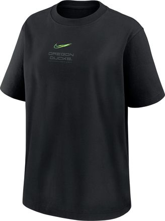 Nike Oregon Origin of Speed Essential Nike Womens College T-Shirt in Black | 06EL00AUON-8GD