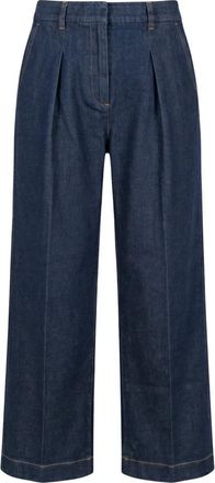 Moorer Elegante wijde jeans - Dames - Loose Fit Jeans - Blauw - XS - Katoen - Jeans