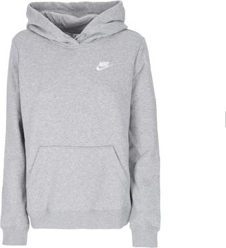 Nike Sportswear Club Fleece Hoodie - Dames - Sportshirts - Grijs - 2XS - Katoen - Fitness