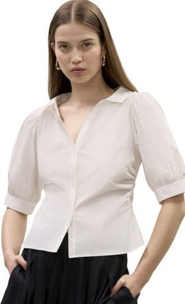 Rebecca Taylor Isla Poplin Shirt in Milk at Nordstrom, Size X-Small