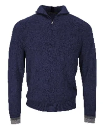 Lords of Harlech Quinn Quarter Zip Merino Wool Sweater in Navy at Nordstrom, Size Xx-Large