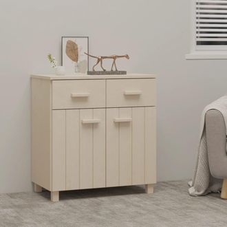 vidaXL Vidaxl - Aparador Hamar Madera De Pino Maciza Marr&oacute;n Miel 79x40x80cm