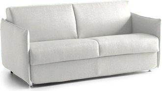 Dmora Dmora - Sof&aacute; Cama 3 Plazas Cecina, Sof&aacute; Convertible Para Sal&oacute;n, Acolchado, Desenfundable, Calidad 100% Made In Italy, 200x95 H90 Cm, Gris Claro