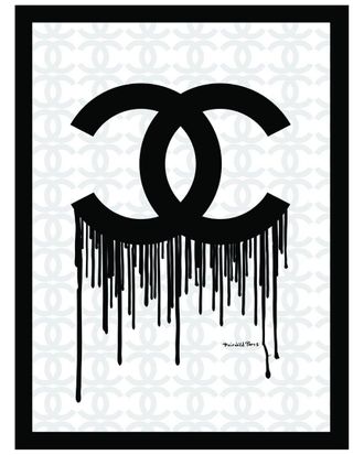Fairchild Paris Chanel Drip Logo Framed Print Wall Art