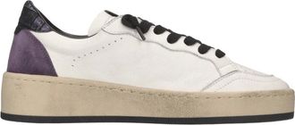 4B12 Schoenen, Dames, Wit, 37 EU, Leer, D231 Sneaker