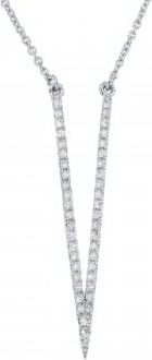 Allurez 0.16ct 14k White Gold Diamond Necklace