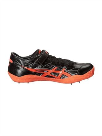 Asics Mens Hi Jump Pro Spike Shoes In Black/coral