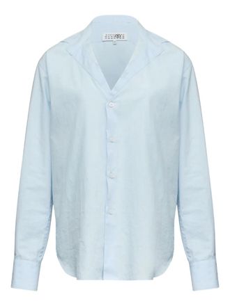 Maison Margiela Camicia con colletto alla francese - Blu