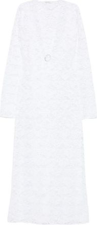 Os&eacute;ree Lace-embellished V-neck Maxi Dress