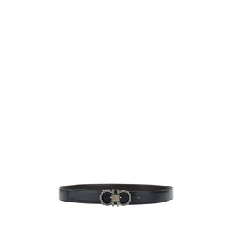 Ferragamo Gancini Buckle Belt - Black