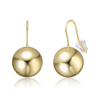 Rachel Glauber Ball Drop Fish Hook Earrings
