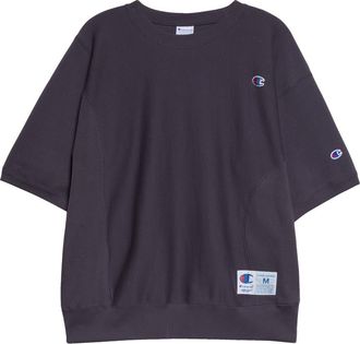 Undercover x Champion Short Sleeve Cotton Fleece Sweatshirt in Gray Purple at Nordstrom, Size X-Large