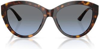 Jimmy Choo London 55mm Phantos Sunglasses in Havana /Gradient Blue at Nordstrom