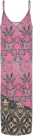 One Teaspoon Prismatisch Roze Midi Jurk - Dames - Zomerkleedjes - Veelkleurig - XS - Kleedjes