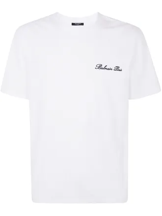 Balmain Balmain Signature Embroidered T Shirt Regular Fit