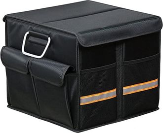 OEM Caja Organizadora Para Maletero De Coche, Resistente, Plegable, Con M&uacute;ltiples Compartimentos - Accesorios Esenciales Para El Coche, Color Negro (s 35 