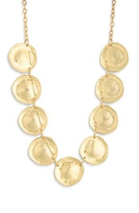 Karine Sultan Textured Disc Frontal Necklace in Gold at Nordstrom Rack