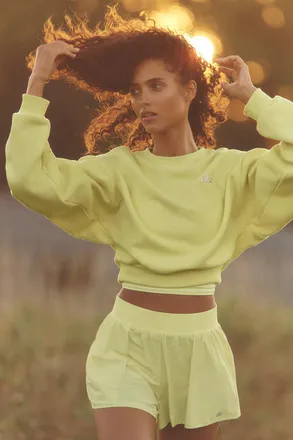 Alo | Breezy Shortshine in Sun Yellow, Size: Medium