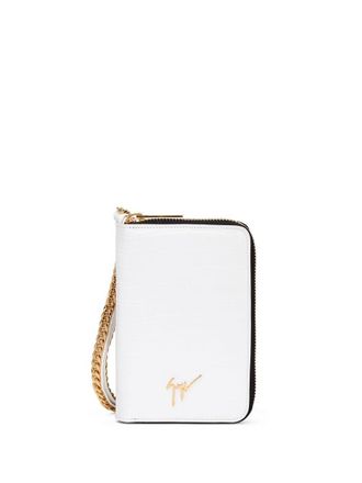 Giuseppe Zanotti Clutch Aymeric con catena - Bianco