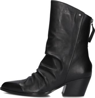 Bronx Zwarte enkellaarsjes Lizz-Y stijl - Dames - Cowboylaarzen - Zwart - 36 EU - Wol - Schoenen