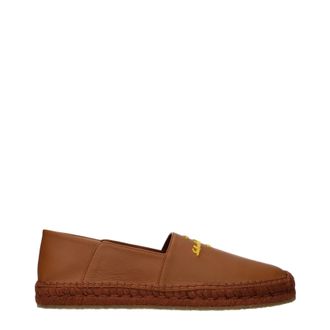 Ferragamo Espadrillas Gus Herrens Leder Braun/Gelb