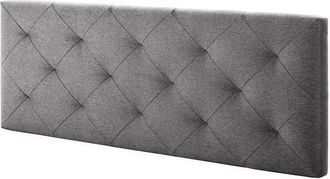 Marckonfort Marckonfort - Cabecero Tapizado alan 90x60. Rombos En Tela Gris. 8 Cm De Grosor