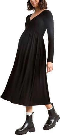 Hatch The Softest Rib Nursing Dress in Black at Nordstrom, Size 0