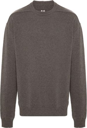 Rick Owens crew-neck jumper - men - Wool/Recycled Cashmere - L - Brown
