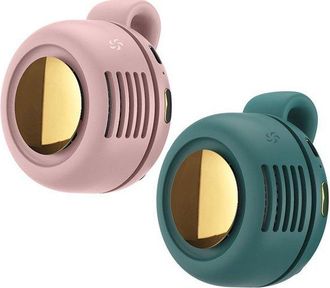 OEM Mini Ventilador, Ventilador Usb Recargable, Ventilador Port&aacute;til Con Clip, Ventiladores Silenciosos Sin Aspas Recargables Usb, Ajustable, Verde