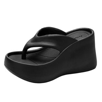 Generic bgyujn Womens High Heel Slippers with Thick Soles, Clip-On Summer Fashion, EVA Sandals, Small Womens Shoes, Elegant High Heel Platform Mules, Beach Sa