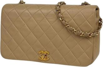 Chanel Pre-owned Matelasse Shoulder bag - Dames - Vintage Schoudertas - Beige - ONE Size - Leer - Vintage