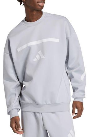 adidas Z.N.E. Oversize Sweatshirt in Halo Silver// at Nordstrom, Size Xx-Large R