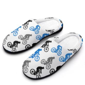 Generic Mountain Bicycle Rider Bike Mens Slippers Comfortable And Non-slip Cotton Slipper Shoe for House
