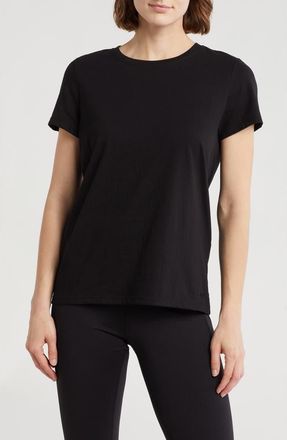 DKNY Embroidered Logo Crew T-Shirt in Black at Nordstrom Rack, Size X-Large