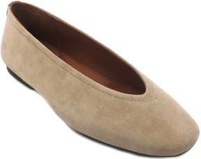 Gentle Souls Willow Woven Flat in Mushroom Suede at Nordstrom Rack, Size 8.5