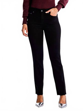 Nic+Zoe Daytrip Straight Ankle Jeans In Black Denim