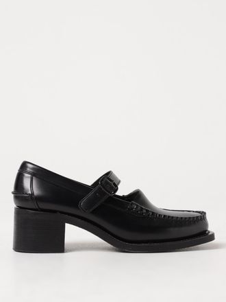 Hereu Womens Raiguer Loafer Block Heel - Black Leather - Size EU 36