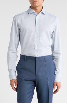 BOSS Hank Kent Slim Fit Cotton Dress Shirt in Light/Pastel Blue at Nordstrom Rack, Size 16.5 - R