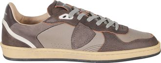 Philippe Model Vintage Brown PGAL Low Calfskin Leather Low-Top Sneakers