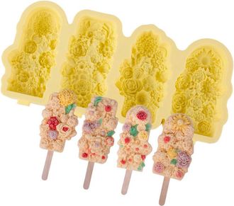 OEM Moldes De Silicona Flexibles Para Hielo, Para Ni&ntilde;os Y Adultos - Amarillo