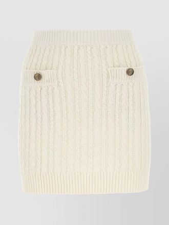 Prada cotton blend knitted mini skirt
