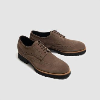 Scarpe di Bianco Mens Montagnana Oxford Shoes In Dark Bark