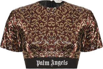 Palm Angels Sequin Top - Dames - Blouses - Veelkleurig - M - Polyester - Overhemden