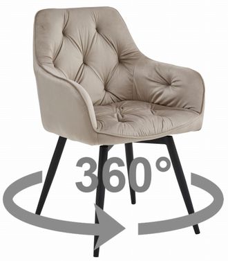 OEM Silla Jork360 - Terciopelo Beige Oscuro / Patas Negras X 1