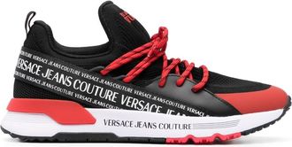 Versace Jeans Couture Dynamic logo-print sneakers - men - Rubber/Fabric/Fabric/Polyurethane/Polyurethane - 39 - Black