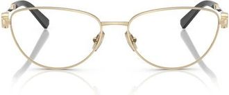 Tiffany & Co. 56mm Oval Optical Glasses in Pale Gold at Nordstrom
