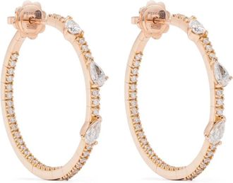 ROSEKEY Orecchini in oro rosa 18kt con diamanti