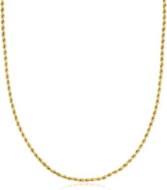 Ross-Simons Italian 2.1mm 10kt Yellow Gold Rope-Chain Necklace
