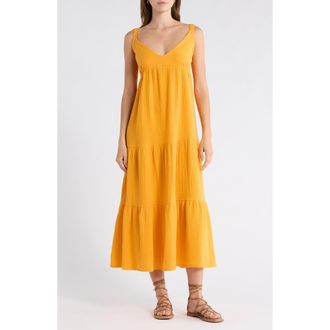 Steve Madden Elianna Sleeveless Midi Dress in Royal Yellow at Nordstrom, Size X-Large