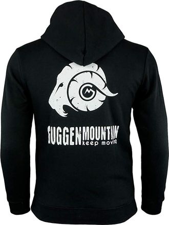 Guggen Mountain Heren Wandelhoodie H06 met Rits en Logo Zwart